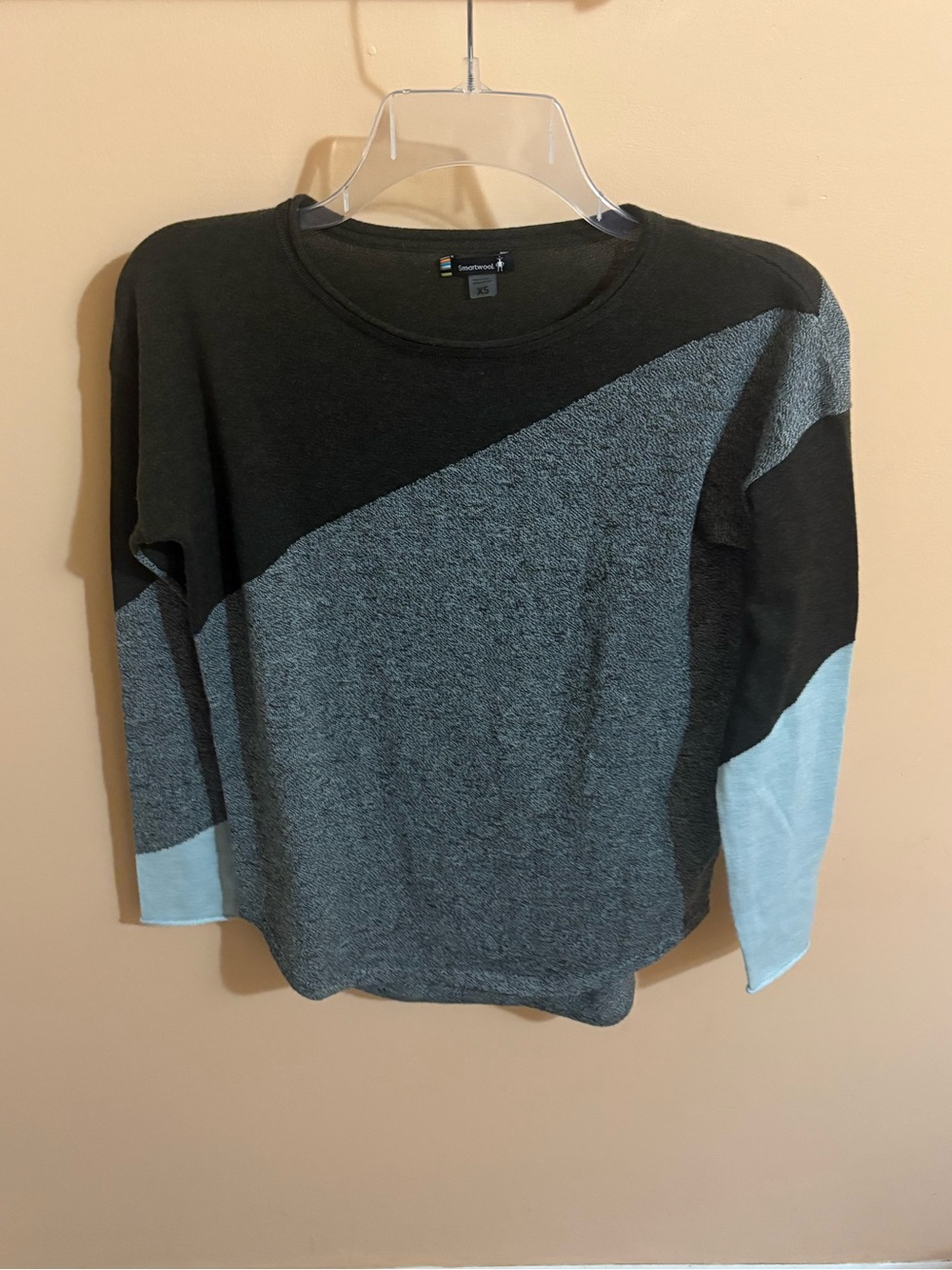 Smartwool brown & blue wool blend long sleeve